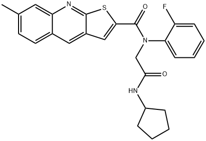 Thieno[2,3-b]quinoline-2-carboxamide, N-[2-(cyclopentylamino)-2-oxoethyl]-N-(2-fluorophenyl)-7-methyl- (9CI)|