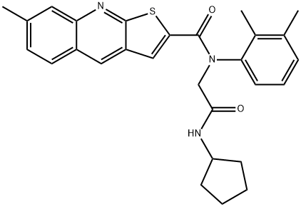 606114-76-5 Thieno[2,3-b]quinoline-2-carboxamide, N-[2-(cyclopentylamino)-2-oxoethyl]-N-(2,3-dimethylphenyl)-7-methyl- (9CI)