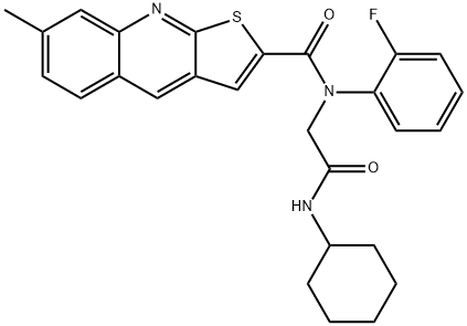 Thieno[2,3-b]quinoline-2-carboxamide, N-[2-(cyclohexylamino)-2-oxoethyl]-N-(2-fluorophenyl)-7-methyl- (9CI)|
