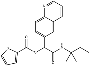 2-Thiophenecarboxylicacid,2-[(1,1-dimethylpropyl)amino]-2-oxo-1-(6-quinolinyl)ethylester(9CI) Struktur