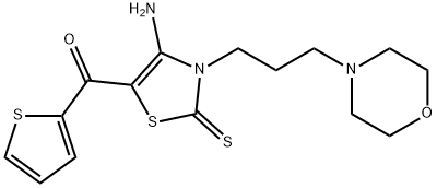 Methanone, [4-amino-2,3-dihydro-3-[3-(4-morpholinyl)propyl]-2-thioxo-5-thiazolyl]-2-thienyl- (9CI) Structure