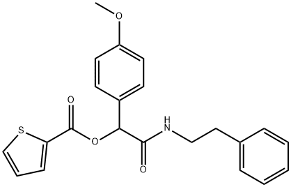2-Thiophenecarboxylicacid,1-(4-methoxyphenyl)-2-oxo-2-[(2-phenylethyl)amino]ethylester(9CI) Structure
