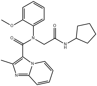 Imidazo[1,2-a]pyridine-3-carboxamide, N-[2-(cyclopentylamino)-2-oxoethyl]-N-(2-methoxyphenyl)-2-methyl- (9CI) Structure