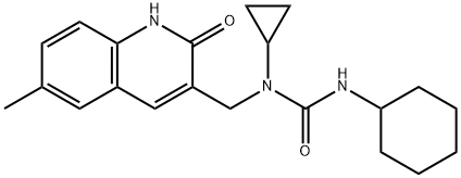 Urea, N-cyclohexyl-N-cyclopropyl-N-[(1,2-dihydro-6-methyl-2-oxo-3-quinolinyl)methyl]- (9CI) Structure