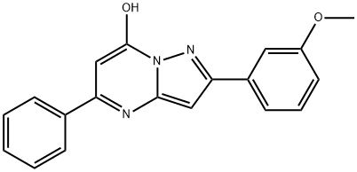 Pyrazolo[1,5-a]pyrimidin-7-ol, 2-(3-methoxyphenyl)-5-phenyl- (9CI) Structure