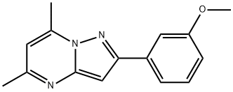 Pyrazolo[1,5-a]pyrimidine, 2-(3-methoxyphenyl)-5,7-dimethyl- (9CI) 结构式
