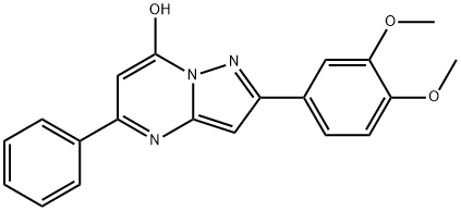 Pyrazolo[1,5-a]pyrimidin-7-ol, 2-(3,4-dimethoxyphenyl)-5-phenyl- (9CI) Struktur
