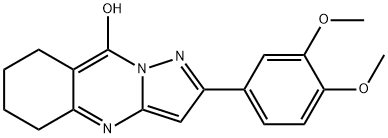 Pyrazolo[5,1-b]quinazolin-9-ol, 2-(3,4-dimethoxyphenyl)-5,6,7,8-tetrahydro- (9CI) Struktur