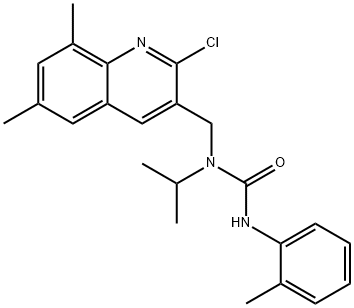 606116-58-9 Urea, N-[(2-chloro-6,8-dimethyl-3-quinolinyl)methyl]-N-(1-methylethyl)-N-(2-methylphenyl)- (9CI)