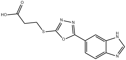 Propanoic acid, 3-[[5-(1H-benzimidazol-5-yl)-1,3,4-oxadiazol-2-yl]thio]- (9CI)|