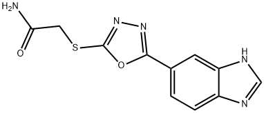 Acetamide, 2-[[5-(1H-benzimidazol-5-yl)-1,3,4-oxadiazol-2-yl]thio]- (9CI) Struktur