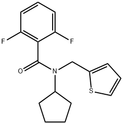 Benzamide, N-cyclopentyl-2,6-difluoro-N-(2-thienylmethyl)- (9CI) Structure