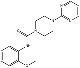 1-Piperazinecarboxamide, N-(2-methoxyphenyl)-4-(2-pyrimidinyl)- (9CI) Structure