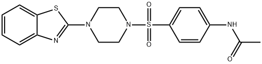 Acetamide, N-[4-[[4-(2-benzothiazolyl)-1-piperazinyl]sulfonyl]phenyl]- (9CI) Structure