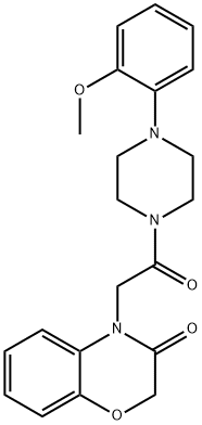 Piperazine, 1-[(2,3-dihydro-3-oxo-4H-1,4-benzoxazin-4-yl)acetyl]-4-(2-methoxyphenyl)- (9CI) Structure