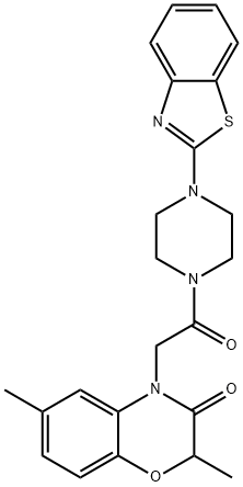 606120-07-4 Piperazine, 1-(2-benzothiazolyl)-4-[(2,3-dihydro-2,6-dimethyl-3-oxo-4H-1,4-benzoxazin-4-yl)acetyl]- (9CI)