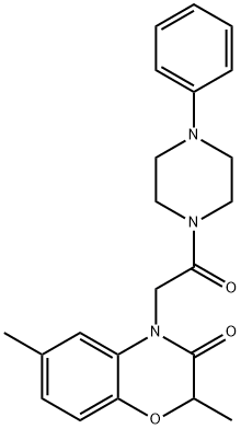 606120-08-5 Piperazine, 1-[(2,3-dihydro-2,6-dimethyl-3-oxo-4H-1,4-benzoxazin-4-yl)acetyl]-4-phenyl- (9CI)