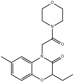 Morpholine, 4-[(2-ethyl-2,3-dihydro-6-methyl-3-oxo-4H-1,4-benzoxazin-4-yl)acetyl]- (9CI) Structure