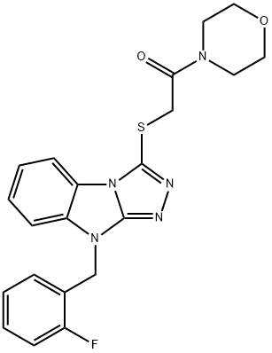 Morpholine, 4-[[[9-[(2-fluorophenyl)methyl]-9H-1,2,4-triazolo[4,3-a]benzimidazol-3-yl]thio]acetyl]- (9CI)|