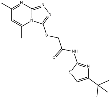 Acetamide, N-[4-(1,1-dimethylethyl)-2-thiazolyl]-2-[(5,7-dimethyl-1,2,4-triazolo[4,3-a]pyrimidin-3-yl)thio]- (9CI)|