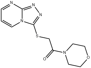 Morpholine, 4-[(1,2,4-triazolo[4,3-a]pyrimidin-3-ylthio)acetyl]- (9CI) Struktur
