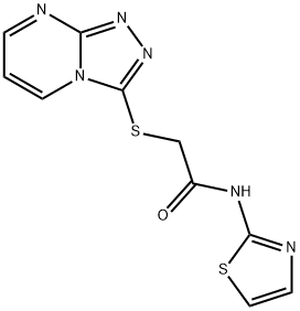 Acetamide, N-2-thiazolyl-2-(1,2,4-triazolo[4,3-a]pyrimidin-3-ylthio)- (9CI) Struktur