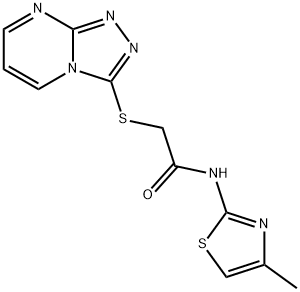 Acetamide, N-(4-methyl-2-thiazolyl)-2-(1,2,4-triazolo[4,3-a]pyrimidin-3-ylthio)- (9CI) Struktur