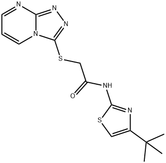 Acetamide, N-[4-(1,1-dimethylethyl)-2-thiazolyl]-2-(1,2,4-triazolo[4,3-a]pyrimidin-3-ylthio)- (9CI) Structure