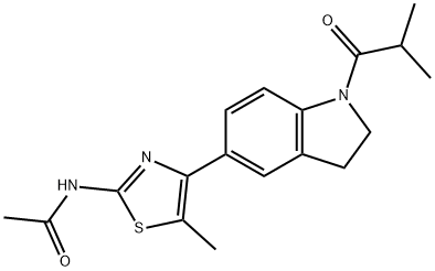 Acetamide, N-[4-[2,3-dihydro-1-(2-methyl-1-oxopropyl)-1H-indol-5-yl]-5-methyl-2-thiazolyl]- (9CI),606121-90-8,结构式
