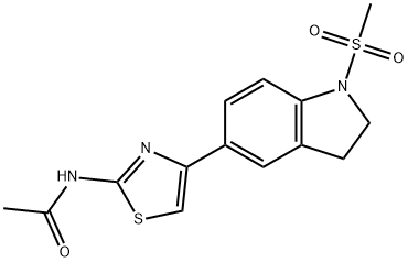 Acetamide, N-[4-[2,3-dihydro-1-(methylsulfonyl)-1H-indol-5-yl]-2-thiazolyl]- (9CI) 结构式