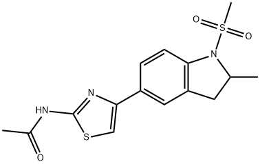Acetamide, N-[4-[2,3-dihydro-2-methyl-1-(methylsulfonyl)-1H-indol-5-yl]-2-thiazolyl]- (9CI) Structure