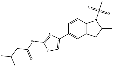 606121-99-7 Butanamide, N-[4-[2,3-dihydro-2-methyl-1-(methylsulfonyl)-1H-indol-5-yl]-2-thiazolyl]-3-methyl- (9CI)