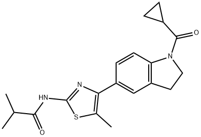 Propanamide, N-[4-[1-(cyclopropylcarbonyl)-2,3-dihydro-1H-indol-5-yl]-5-methyl-2-thiazolyl]-2-methyl- (9CI)|