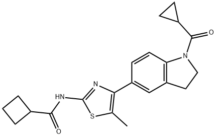 Cyclobutanecarboxamide, N-[4-[1-(cyclopropylcarbonyl)-2,3-dihydro-1H-indol-5-yl]-5-methyl-2-thiazolyl]- (9CI)|