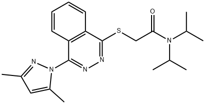 Acetamide, 2-[[4-(3,5-dimethyl-1H-pyrazol-1-yl)-1-phthalazinyl]thio]-N,N-bis(1-methylethyl)- (9CI) Struktur