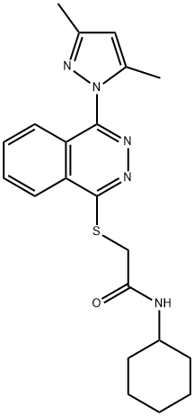 Acetamide, N-cyclohexyl-2-[[4-(3,5-dimethyl-1H-pyrazol-1-yl)-1-phthalazinyl]thio]- (9CI) Struktur