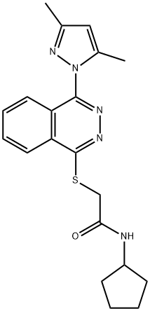 Acetamide, N-cyclopentyl-2-[[4-(3,5-dimethyl-1H-pyrazol-1-yl)-1-phthalazinyl]thio]- (9CI) Structure