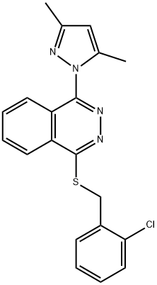 Phthalazine, 1-[[(2-chlorophenyl)methyl]thio]-4-(3,5-dimethyl-1H-pyrazol-1-yl)- (9CI)|