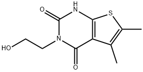 Thieno[2,3-d]pyrimidine-2,4(1H,3H)-dione, 3-(2-hydroxyethyl)-5,6-dimethyl- (9CI) Struktur