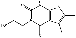 Thieno[2,3-d]pyrimidine-2,4(1H,3H)-dione, 3-(2-hydroxyethyl)-5,6-dimethyl- (9CI) Structure