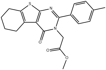 [1]Benzothieno[2,3-d]pyrimidine-3(4H)-aceticacid,5,6,7,8-tetrahydro-2-(4-methylphenyl)-4-oxo-,methylester(9CI)|