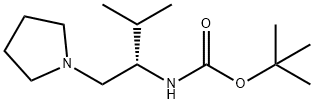 (S)-1-N-BOC-2-METHYL-1-PYRROLIDIN-1-YLMETHYL-PROPYLAMINE 化学構造式