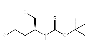 Carbamic acid, [(1S)-3-hydroxy-1-(methoxymethyl)propyl]-, 1,1-dimethylethyl 结构式