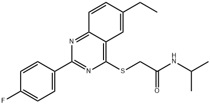 Acetamide, 2-[[6-ethyl-2-(4-fluorophenyl)-4-quinazolinyl]thio]-N-(1-methylethyl)- (9CI) Structure