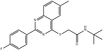 Acetamide, N-(1,1-dimethylethyl)-2-[[2-(4-fluorophenyl)-6-methyl-4-quinazolinyl]thio]- (9CI)|