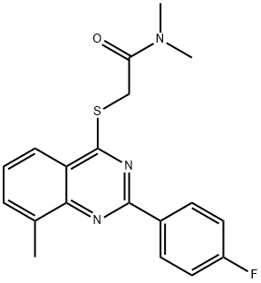 Acetamide, 2-[[2-(4-fluorophenyl)-8-methyl-4-quinazolinyl]thio]-N,N-dimethyl- (9CI) Struktur