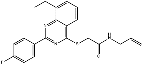 Acetamide, 2-[[8-ethyl-2-(4-fluorophenyl)-4-quinazolinyl]thio]-N-2-propenyl- (9CI) Structure