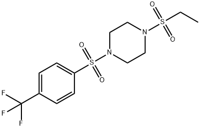 Piperazine, 1-(ethylsulfonyl)-4-[[4-(trifluoromethyl)phenyl]sulfonyl]- (9CI),606132-00-7,结构式