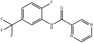 Pyrazinecarboxamide, N-[2-fluoro-5-(trifluoromethyl)phenyl]- (9CI) Struktur