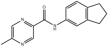Pyrazinecarboxamide, N-(2,3-dihydro-1H-inden-5-yl)-5-methyl- (9CI) Structure